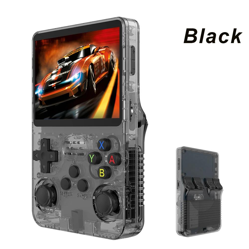 Consola de videojuegos portátil Retro R36S, 128G, sistema Linux, pantalla IPS de 3,5 pulgadas, R35s Pro, reproductor de vídeo de bolsillo portátil, 64GB de juegos