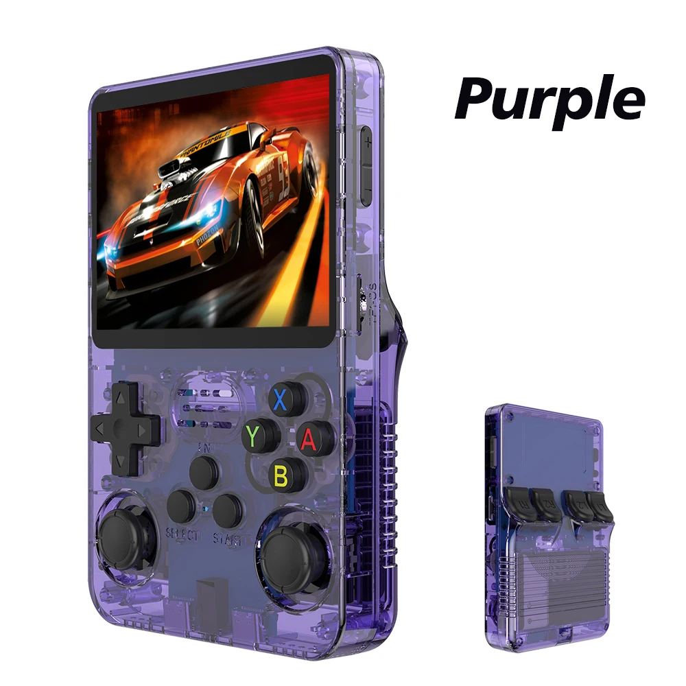 Consola de videojuegos portátil Retro R36S, 128G, sistema Linux, pantalla IPS de 3,5 pulgadas, R35s Pro, reproductor de vídeo de bolsillo portátil, 64GB de juegos